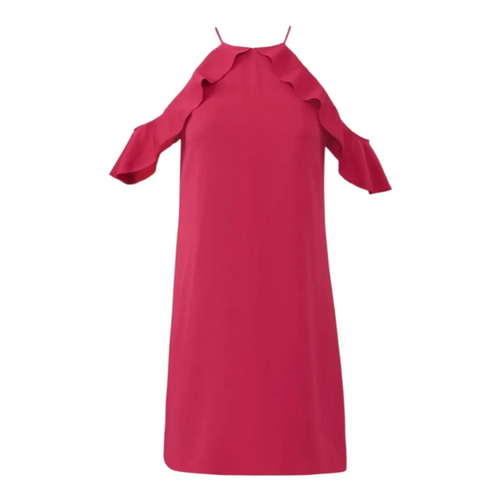 Cooper & Ella Raspberry Saga Off Shoulder Ruffle Dress - Picture 4 of 9